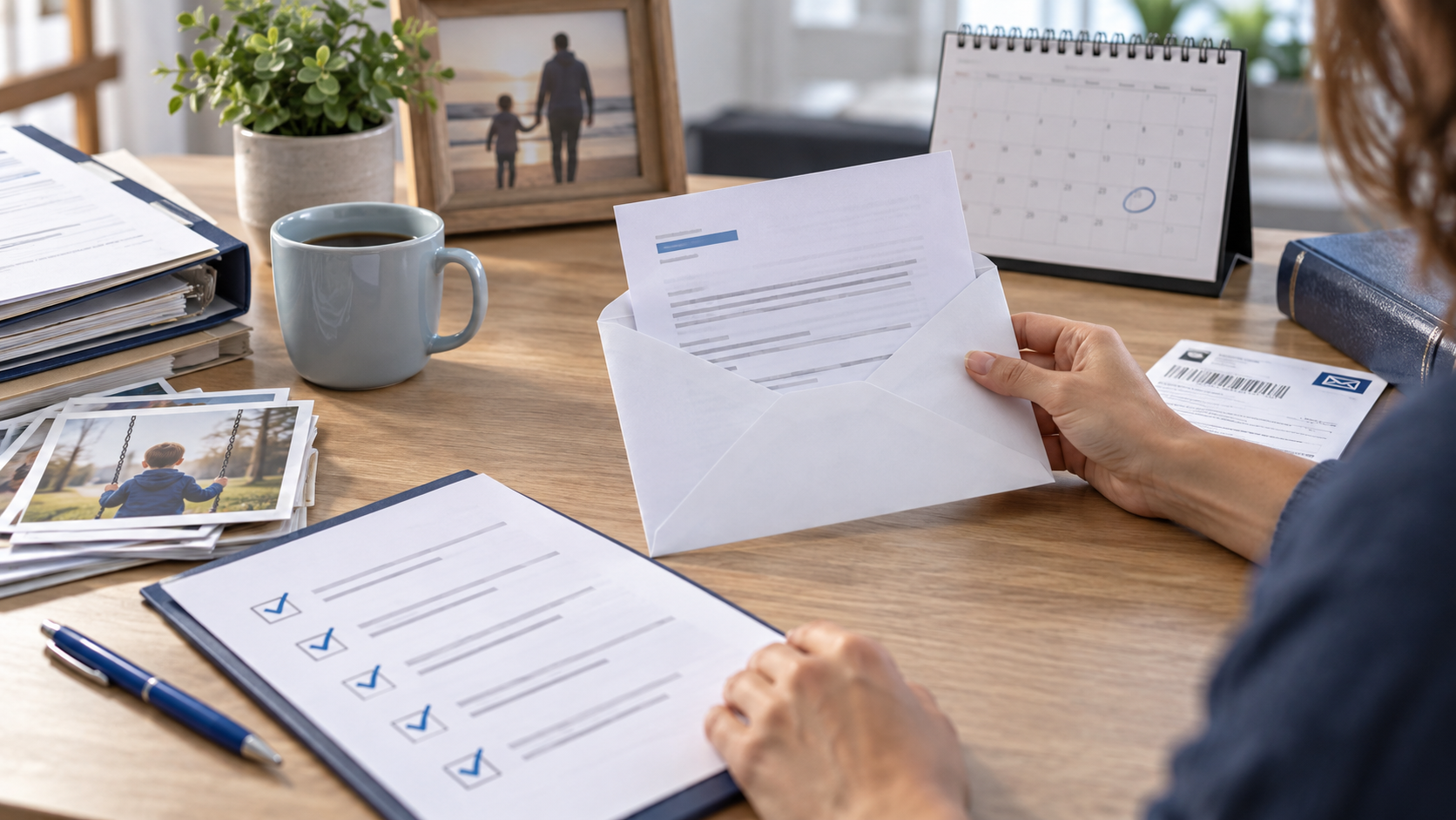 Vorbereitete Auskunftsanforderung mit Checkliste, Kalender und Versandnachweis