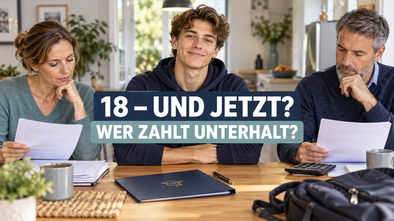 Volljähriger Schüler zwischen seinen Eltern mit der Frage 18 – und jetzt? Wer zahlt Unterhalt?