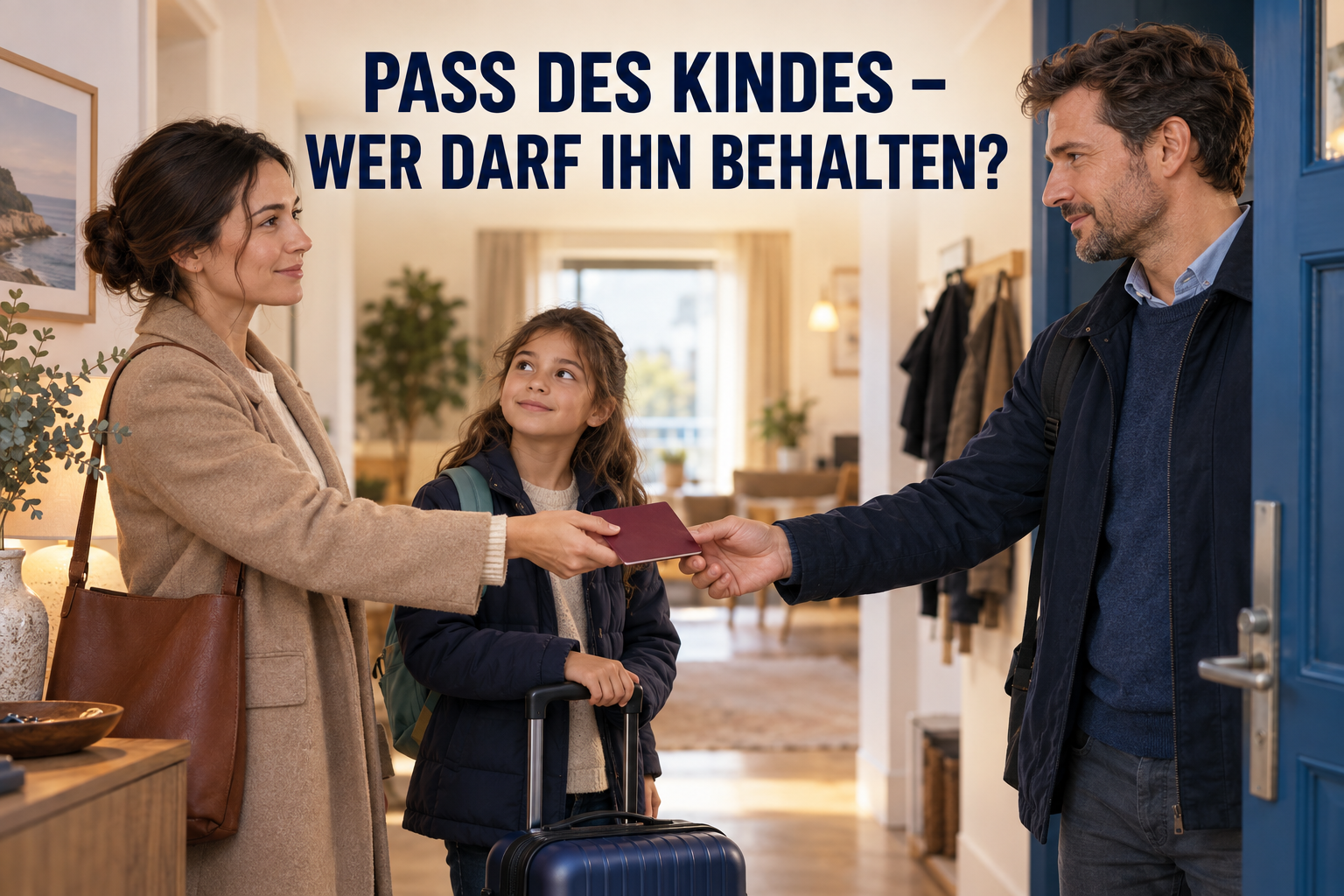 Getrennte Eltern übergeben den Reisepass ihres Kindes unter der Überschrift Pass des Kindes – wer darf ihn behalten?