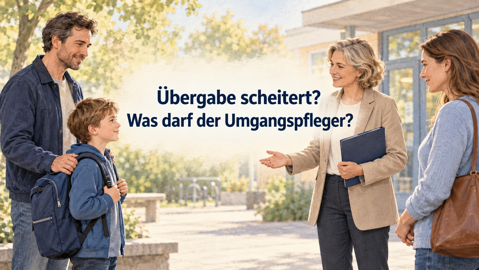 Kindgerechte Übergabe mit neutraler Fachperson und Eltern unter den zentralen Fragen Übergabe scheitert? Was darf der Umgangspfleger?
