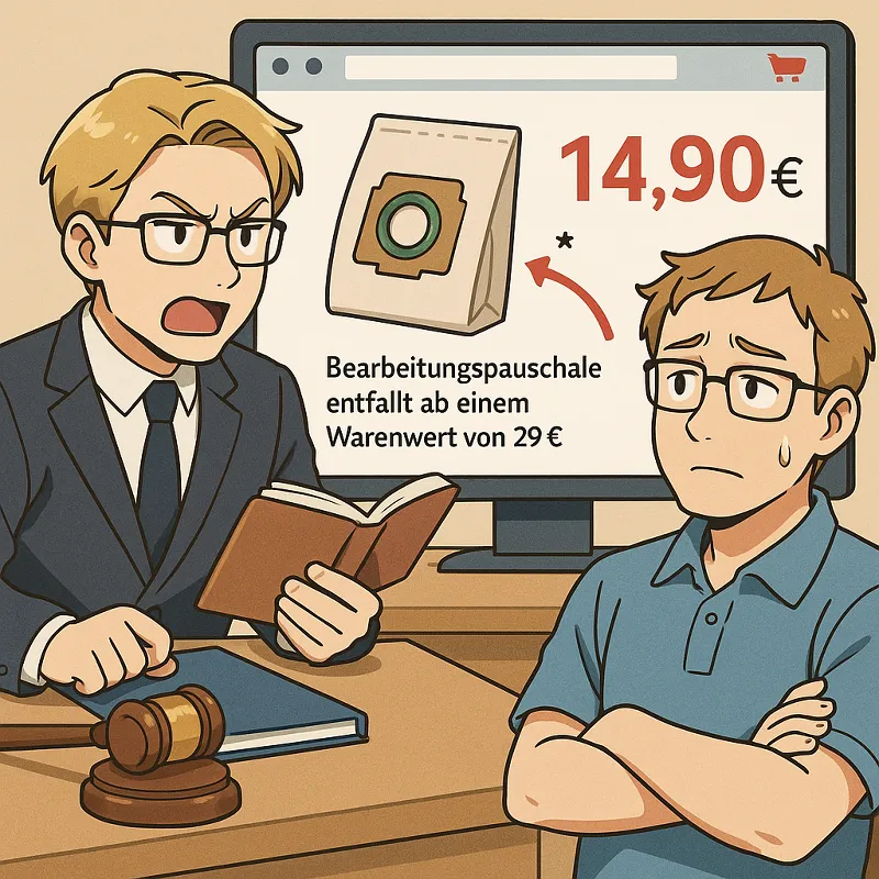 Bearbeitungspauschale im Preis